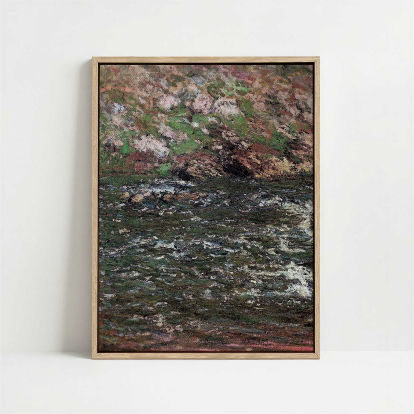 Framed Canvas - Framed canvas in oak color frame