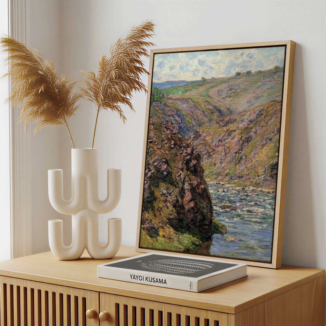 Framed Canvas - Framed canvas in a stylish interior setting