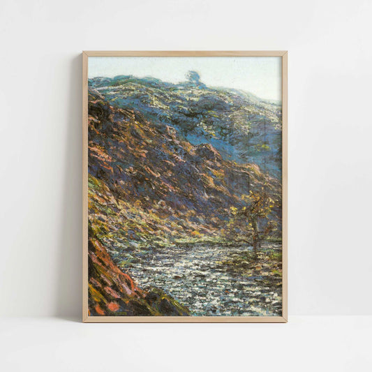 Ravine of the Petite Creuse (1889) by Claude Monet – Art Print - Art print in oak frame