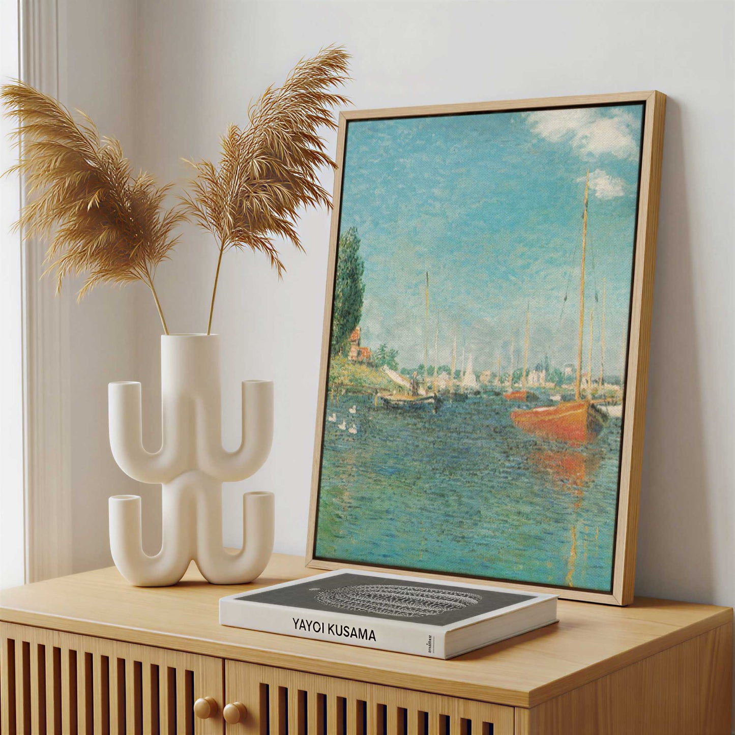 Framed Canvas - Framed canvas in a stylish interior setting