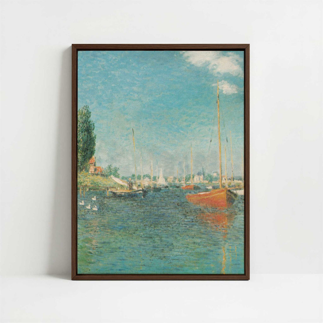 Framed Canvas - Framed canvas in dark wood color frame