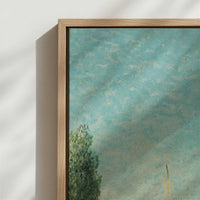 Framed Canvas - Close-up detail and texture of the framed canvas
