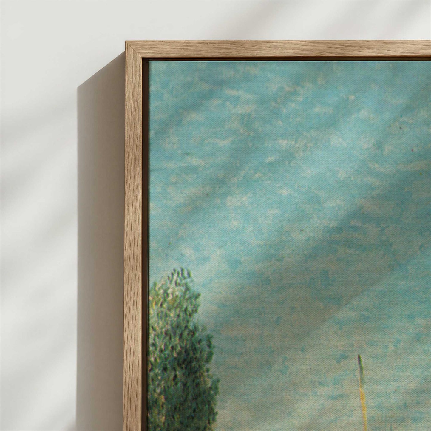 Framed Canvas - Close-up detail and texture of the framed canvas
