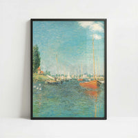 Red Boats (1875) by Claude Monet – Art Print - Art print in black frame
