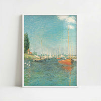 Red Boats (1875) by Claude Monet – Art Print - Art print in white frame