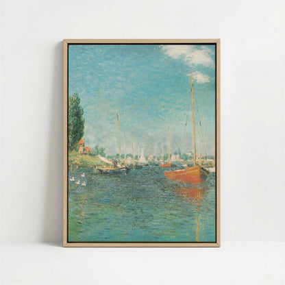 Framed Canvas - Framed canvas in oak color frame