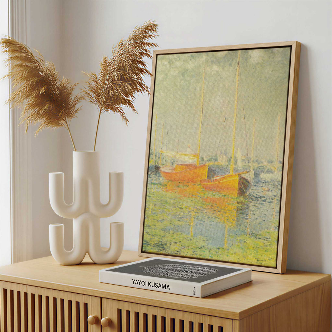 Framed Canvas - Framed canvas in a stylish interior setting