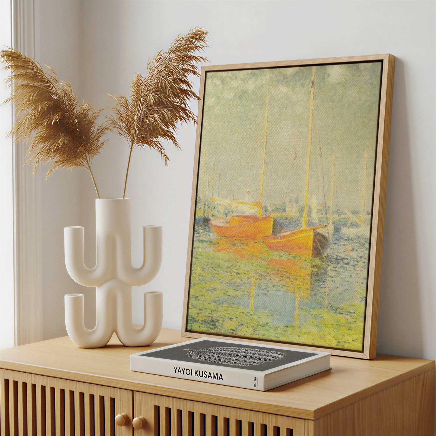 Framed Canvas - Framed canvas in a stylish interior setting