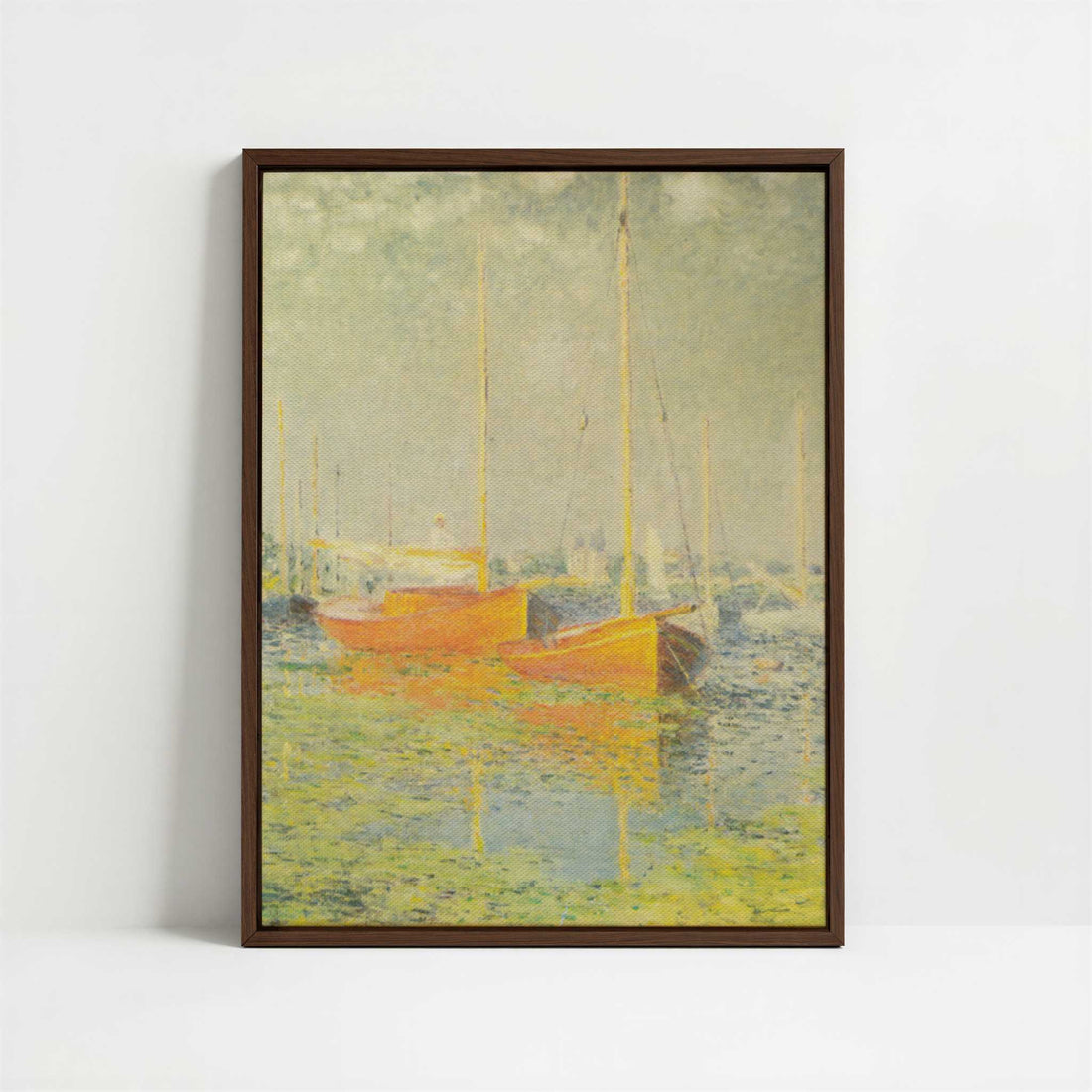 Framed Canvas - Framed canvas in dark wood color frame
