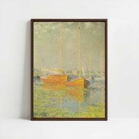 Framed Canvas - Framed canvas in dark wood color frame