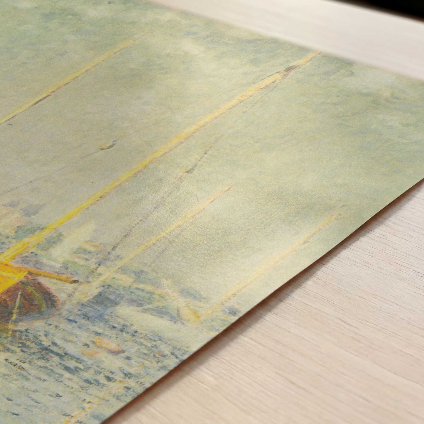 Red Boats, Argenteuil (1875) by Claude Monet – Art Print - Close-up detail of the art print