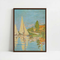 Framed Canvas - Framed canvas in dark wood color frame