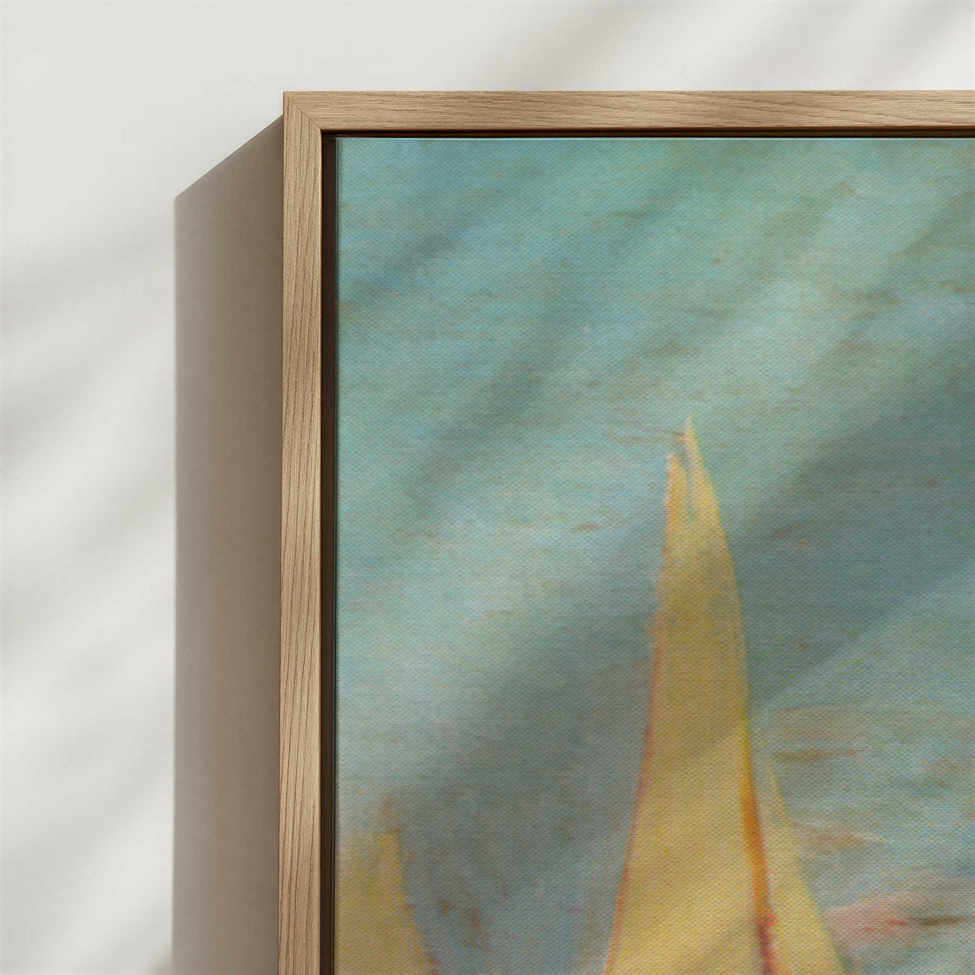 Framed Canvas - Close-up detail and texture of the framed canvas