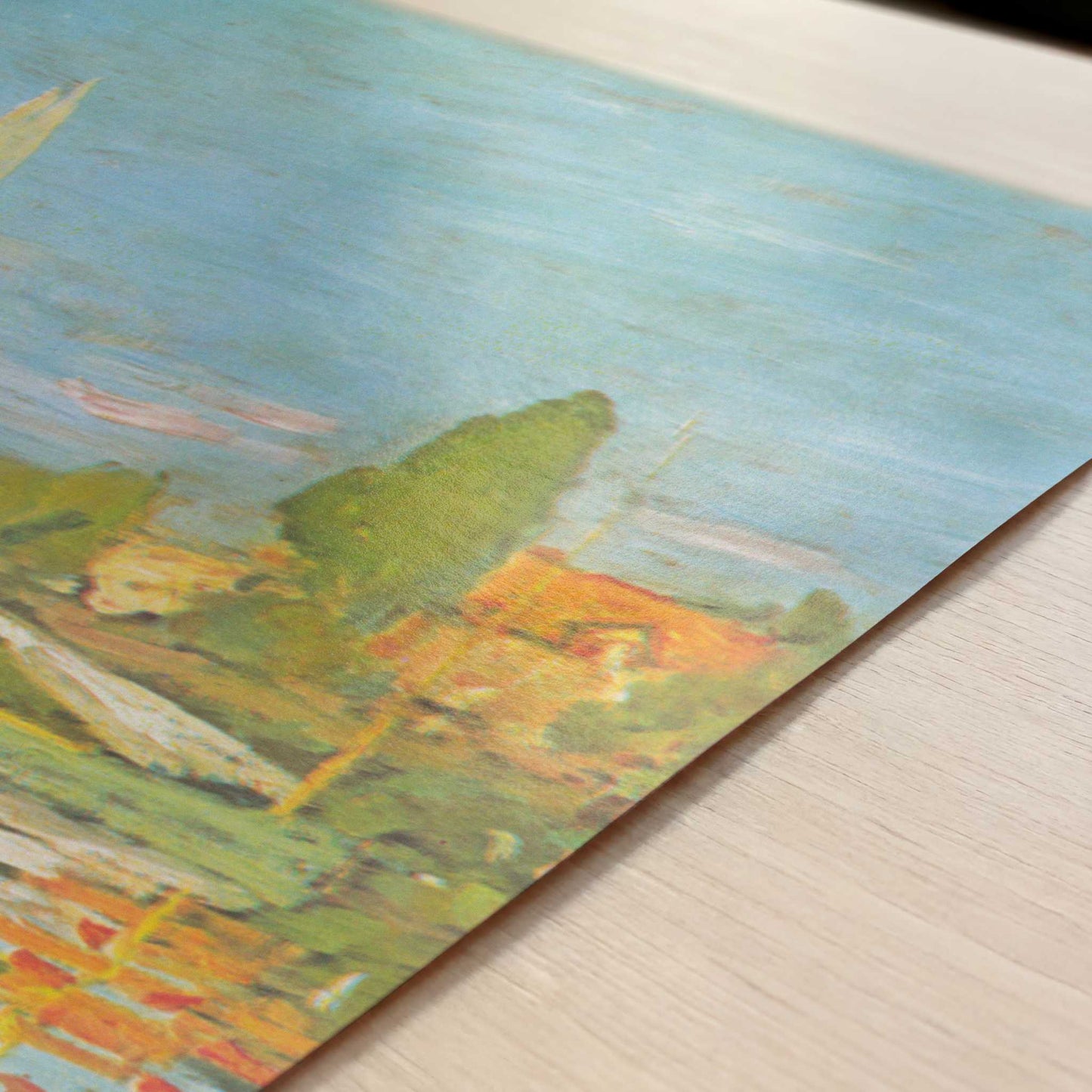 Regatta at Argenteuil (1872) by Claude Monet – Art Print - Close-up detail of the art print