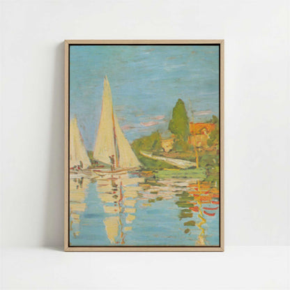Framed Canvas - Framed canvas in oak color frame