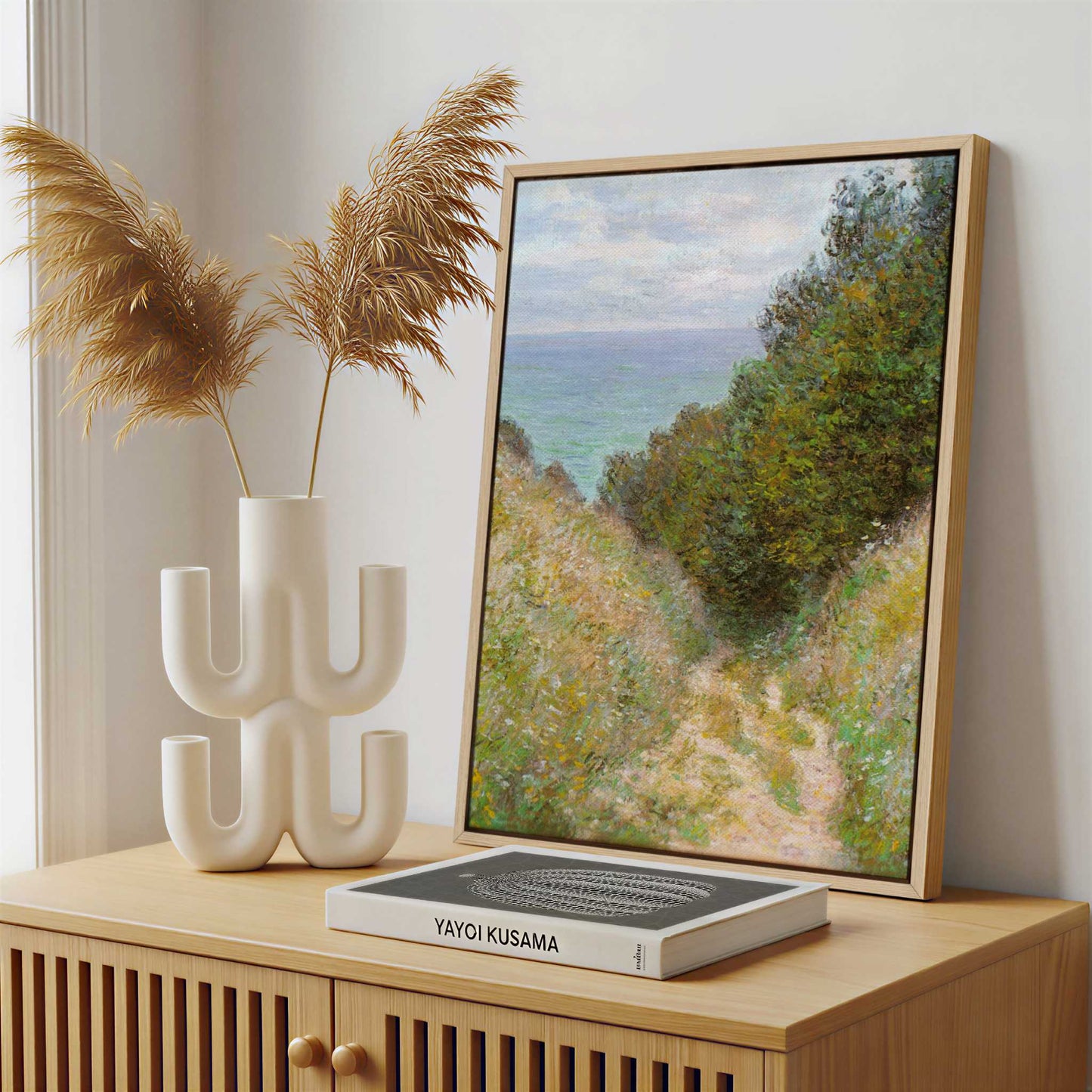 Framed Canvas - Framed canvas in a stylish interior setting