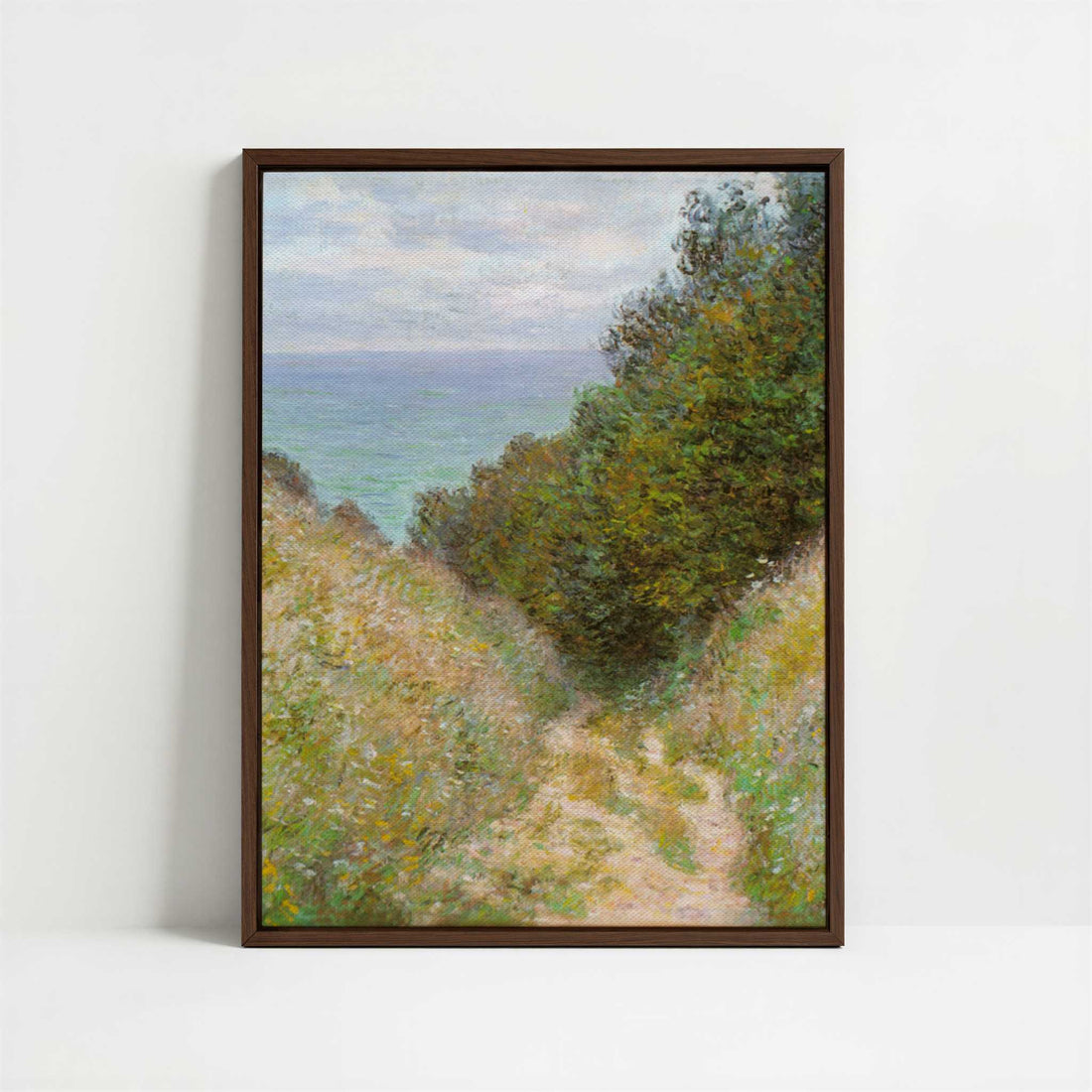Framed Canvas - Framed canvas in dark wood color frame