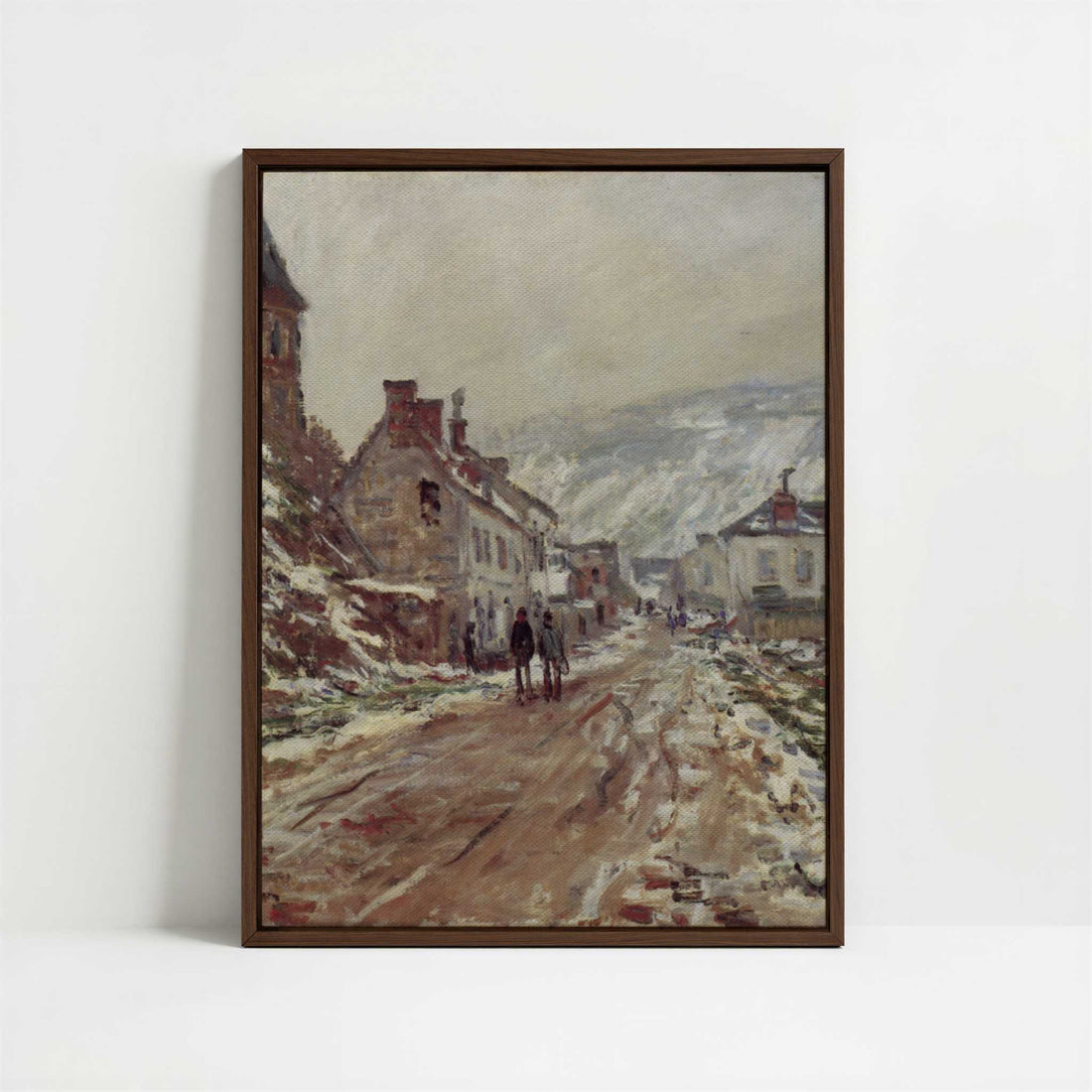 Framed Canvas - Framed canvas in dark wood color frame