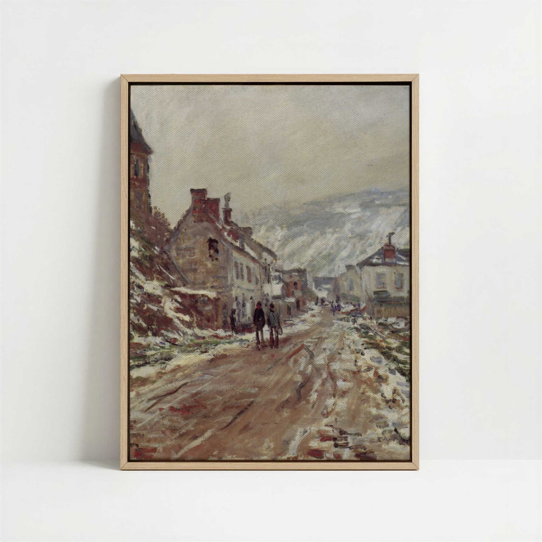 Framed Canvas - Framed canvas in oak color frame