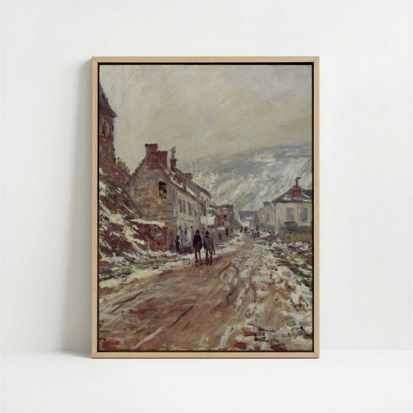 Framed Canvas - Framed canvas in oak color frame