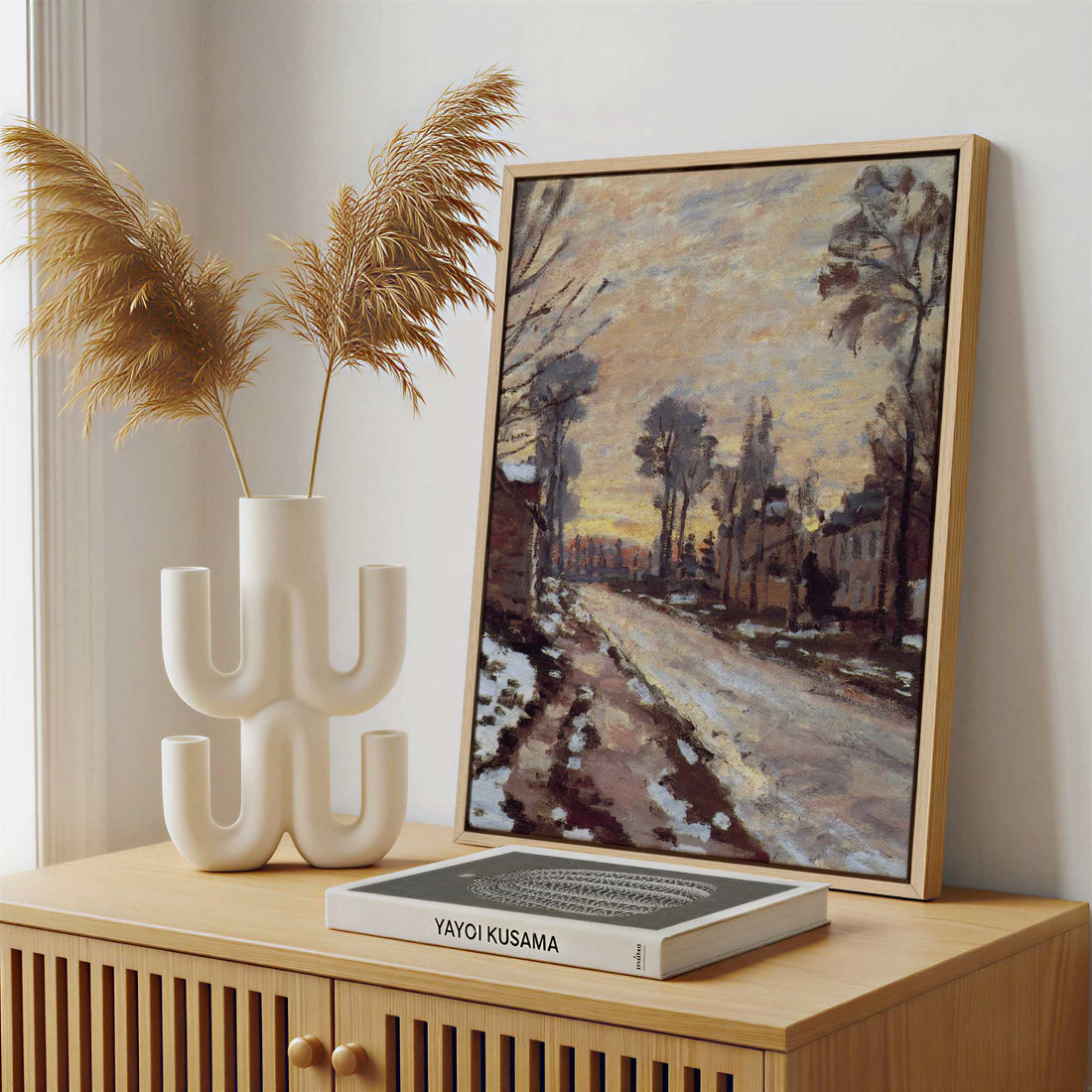 Framed Canvas - Framed canvas in a stylish interior setting