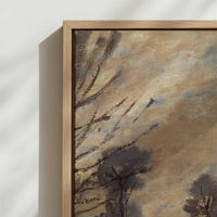 Framed Canvas - Close-up detail and texture of the framed canvas