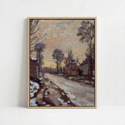 Framed Canvas - Framed canvas in oak color frame
