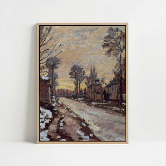 Framed Canvas - Framed canvas in oak color frame