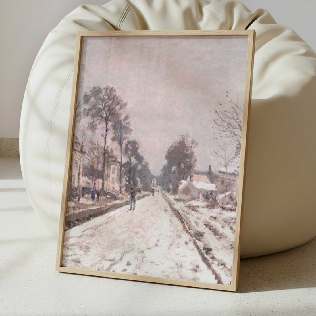 Road to Louveciennes in Snow (1869–70) by Claude Monet – Art Print - Interior inspiration