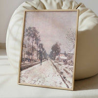 Road to Louveciennes in Snow (1869–70) by Claude Monet – Art Print - Interior inspiration