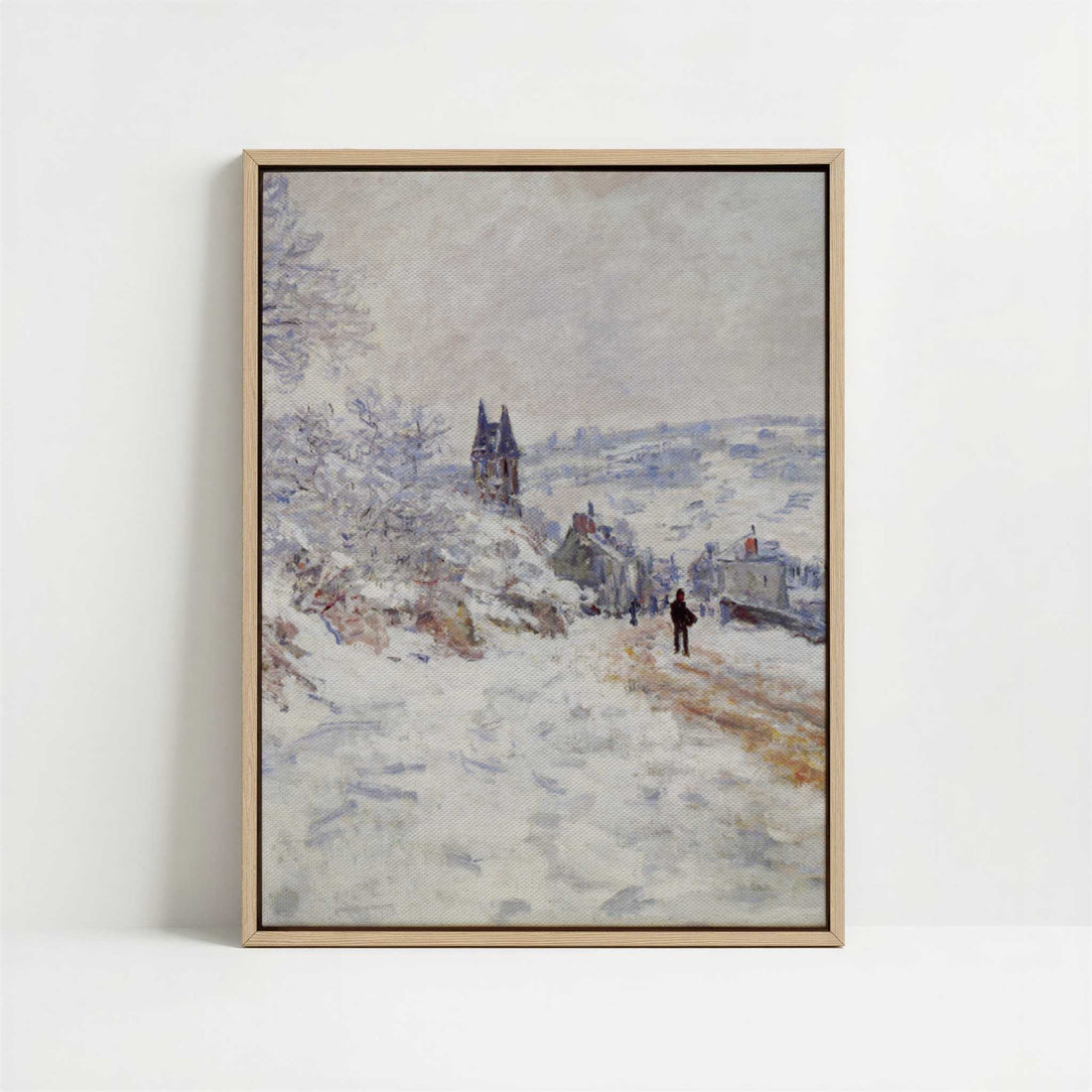 Framed Canvas - Framed canvas in oak color frame
