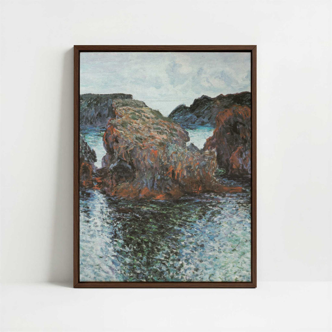 Framed Canvas - Framed canvas in dark wood color frame