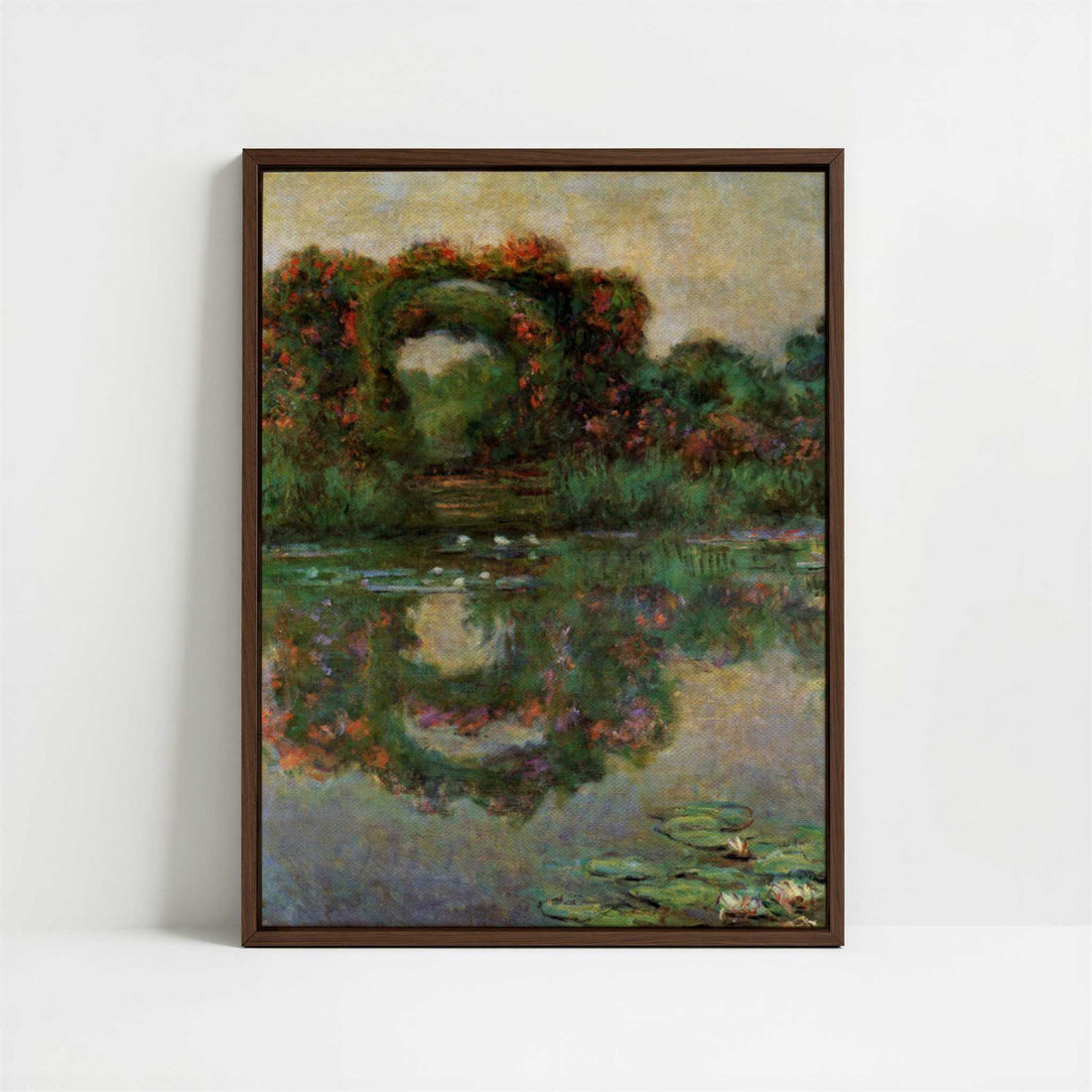 Framed Canvas - Framed canvas in dark wood color frame