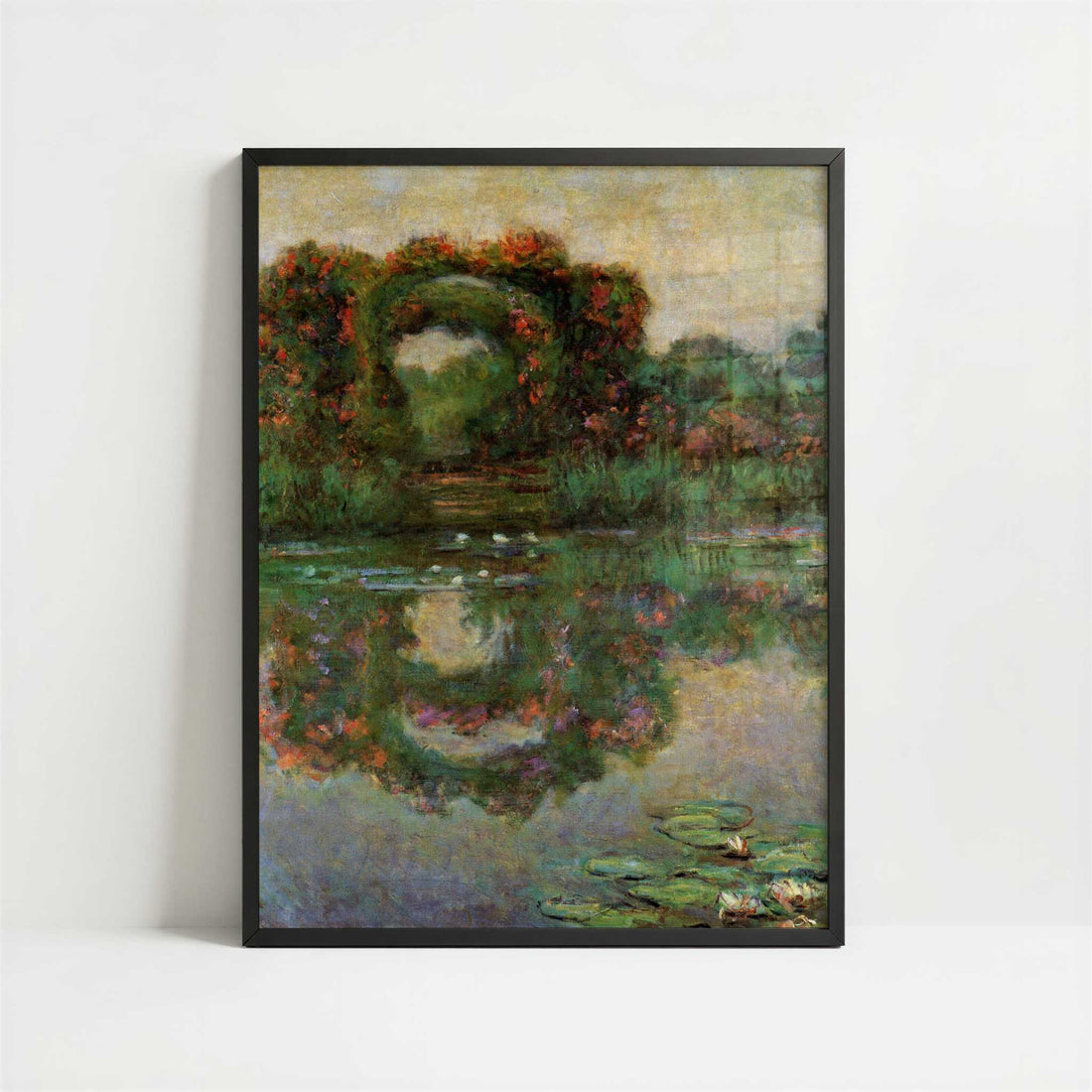 Rose Portals, Giverny (1913) by Claude Monet – Art Print - Art print in black frame
