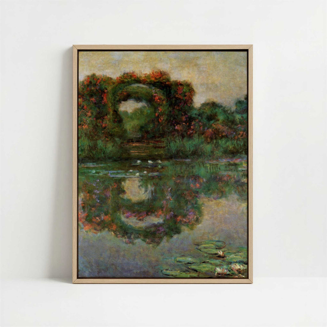Framed Canvas - Framed canvas in oak color frame