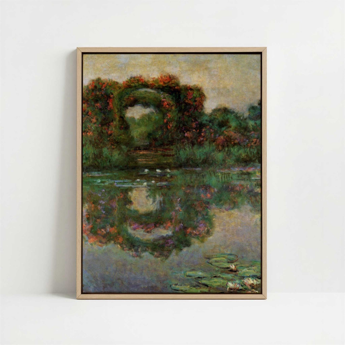 Framed Canvas - Framed canvas in oak color frame