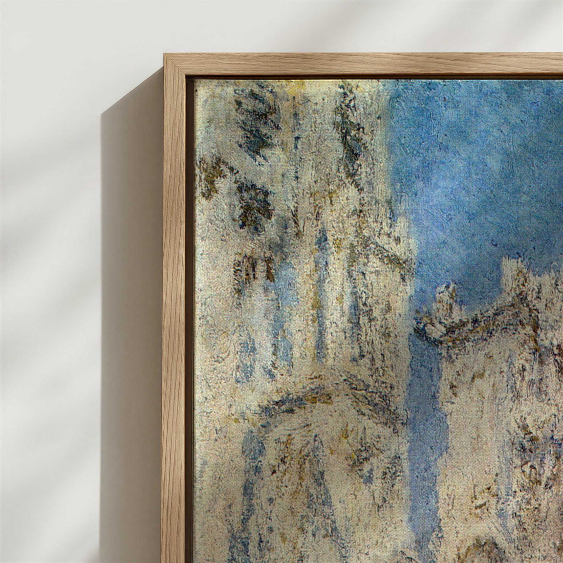 Framed Canvas - Close-up detail and texture of the framed canvas
