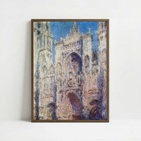 Rouen Cathedral (1894) by Claude Monet – Art Print - Art print in dark wood frame