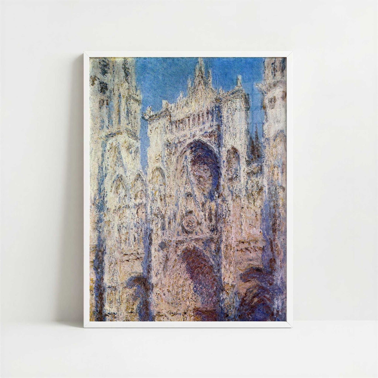 Rouen Cathedral (1894) by Claude Monet – Art Print - Art print in white frame
