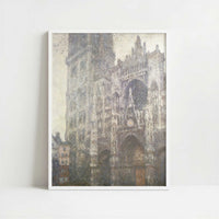 Rouen Cathedral Facade (1894) by Claude Monet – Art Print - Art print in white frame