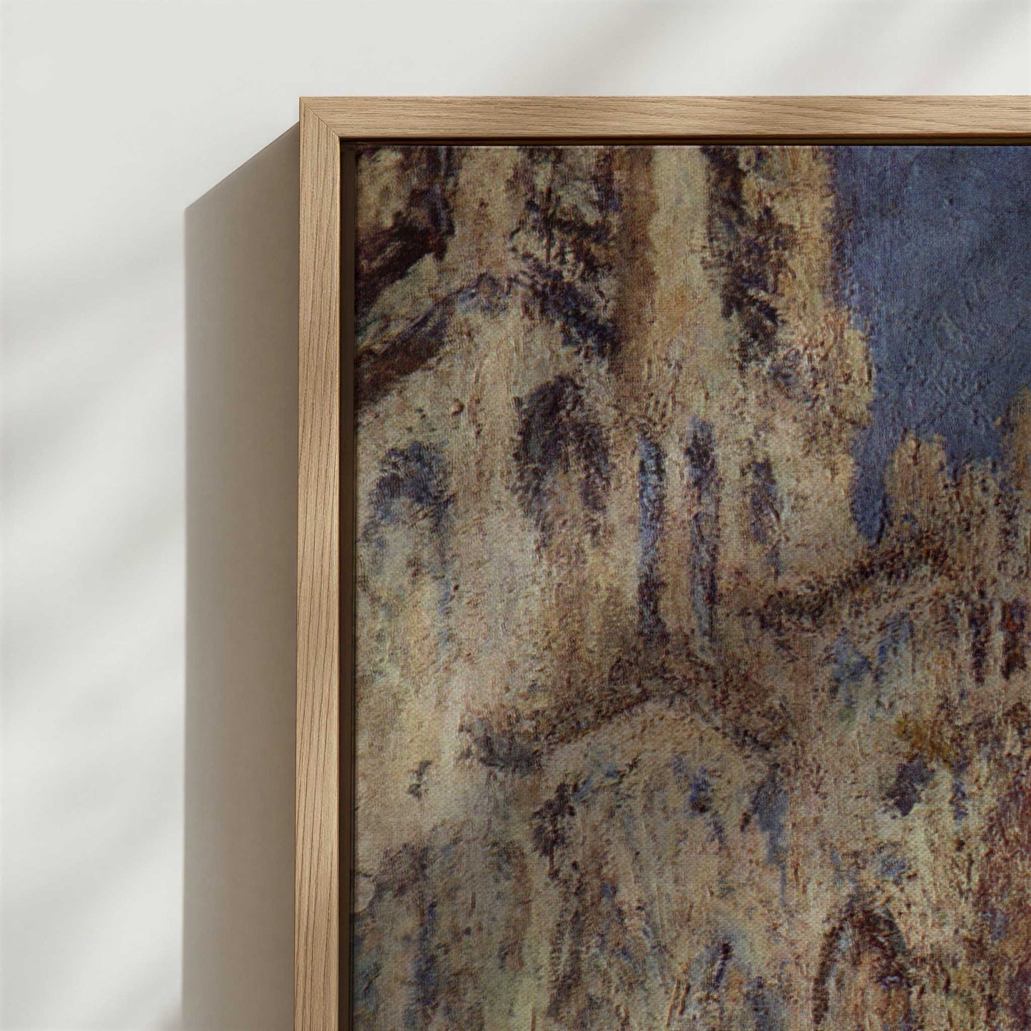 Framed Canvas - Close-up detail and texture of the framed canvas
