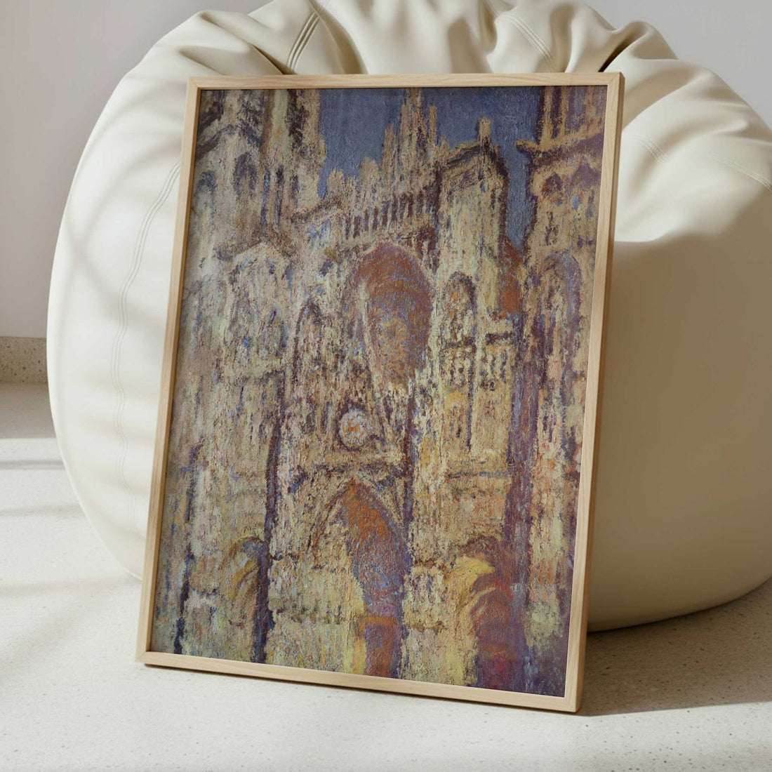 Rouen Cathedral, Facade in Sunlight (1894) by Claude Monet – Art Print - Interior inspiration