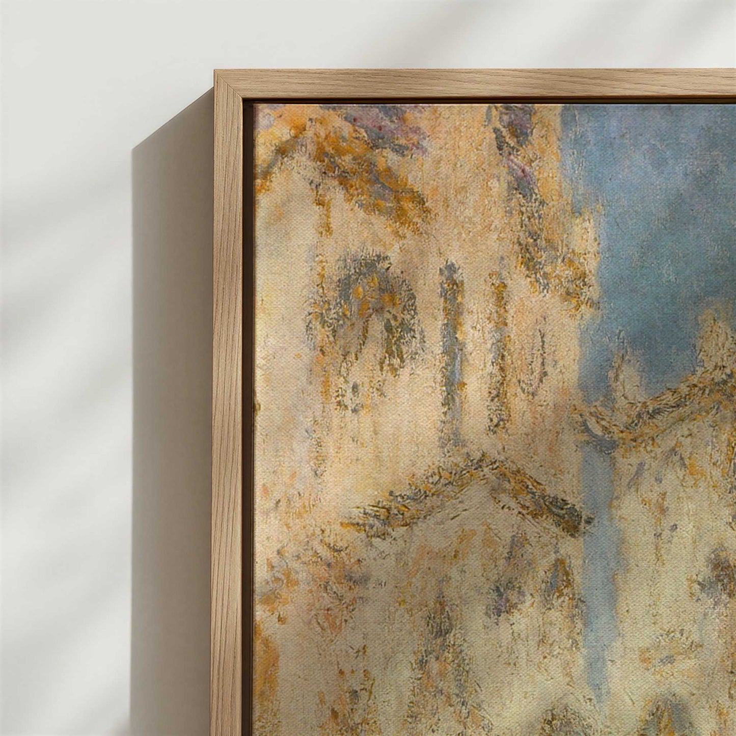 Framed Canvas - Close-up detail and texture of the framed canvas