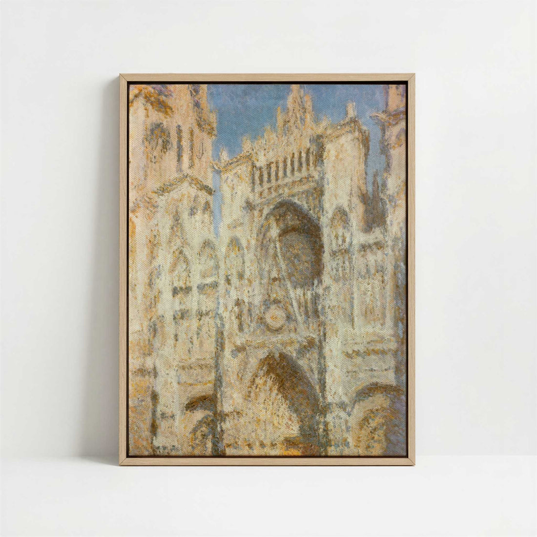 Framed Canvas - Framed canvas in oak color frame