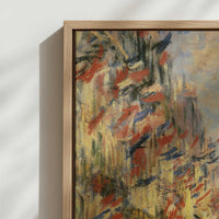 Framed Canvas - Close-up detail and texture of the framed canvas