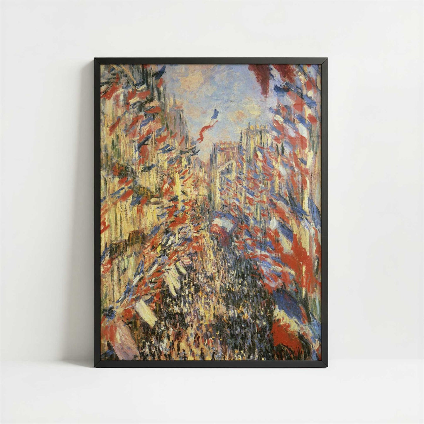 Rue Montorgueil (1878) by Claude Monet – Art Print - Art print in black frame