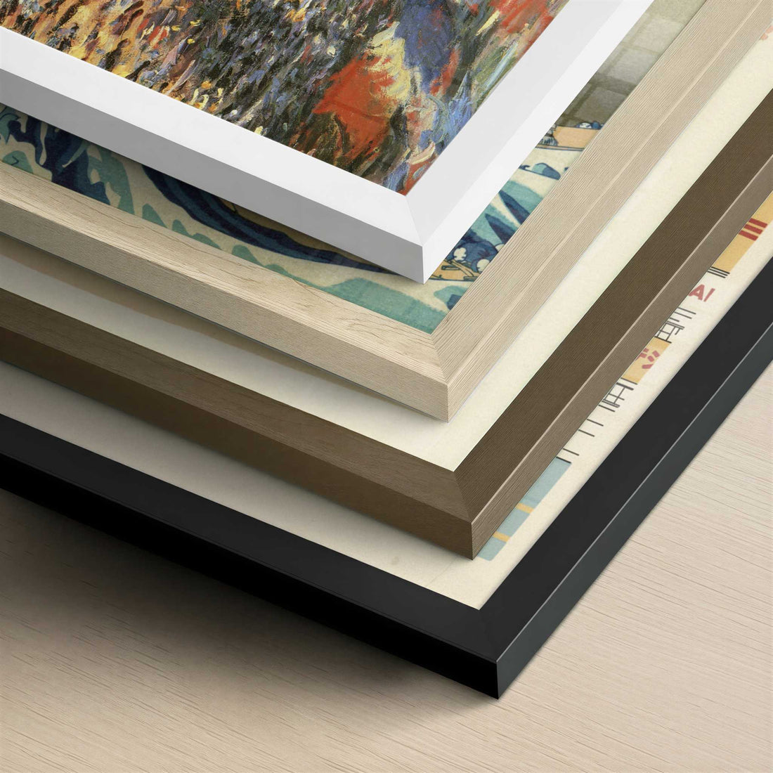 Rue Montorgueil (1878) by Claude Monet – Art Print - Close-up detail of the different frames