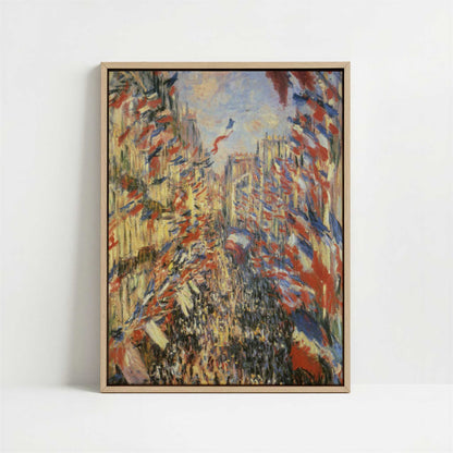 Framed Canvas - Framed canvas in oak color frame