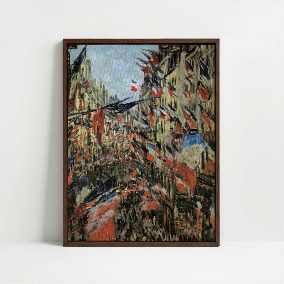 Framed Canvas - Framed canvas in dark wood color frame