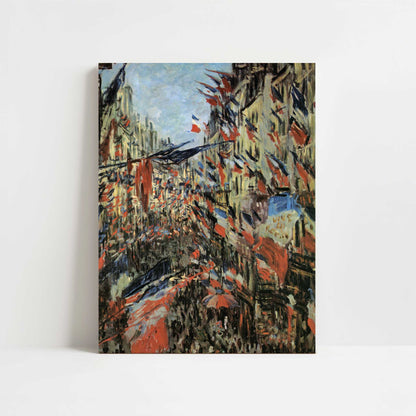 Rue Montorgeuil with Flags (1878) by Claude Monet – Art Print - Unframed art print